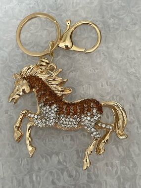 Crystal Horse Keychain